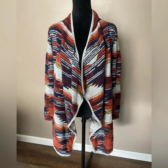 Lucky Brand Sweaters - LUCKY brand open cardigan sweater car coat Aztec Southwest style sz XS boho chic